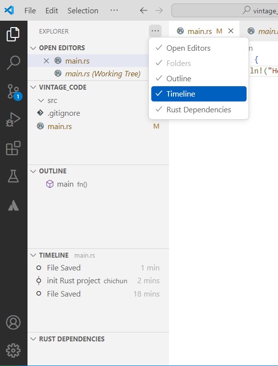 Git File Timeline